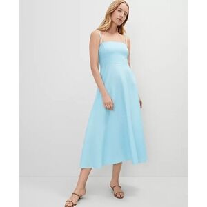 ann taylor pleated maxi swing dress NEW ANN TAYLOR $179 BLACK PLEATED MAXI SWING DRESS SZ L LARGE